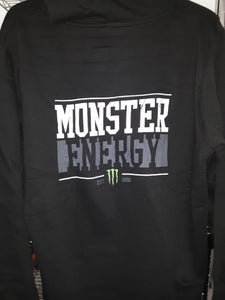Women's New Black Monster Statement Zipper Hoodie