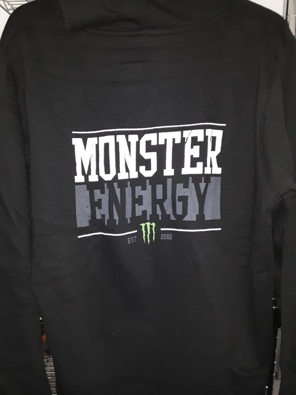 Women's New Black Monster Statement Zipper Hoodie