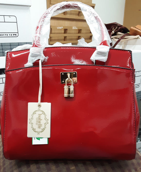 Isabelle Red Lead Free Vegan Leather Satchel - NWT