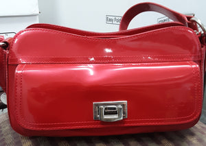 Beijo Red Vinyl Shoulder Bag - NWT