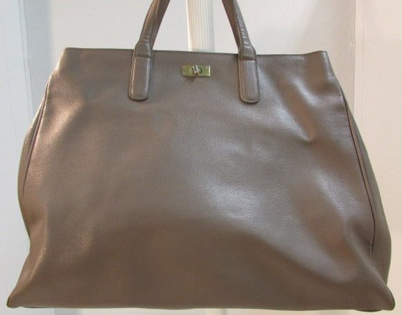 Varriale Large Italian Cross-grain Leather Tote