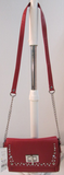 EllE Red Vinyl Crossbody Purse