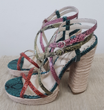 Lulu Townsend Yanka Bright Multi-Color Wedge