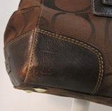 Coach Hampton Canvas and Leather Signature Carry All