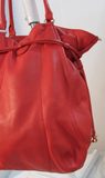 Isaac Mizrahi Live! Red Leather Tote