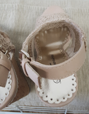 Lulu Townsend Natural Crochet Platform Wedge
