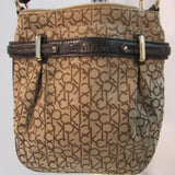 Calvin Klein Brown CK Logo Canvas Crossbody