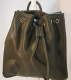 Moda Luxe Margo Olive Green Drawstring Leather Backpack