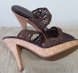 Colin Stuart Brown Crochet Platform Heels