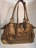 Perlina New York Metallic Bronze Leather Satchel