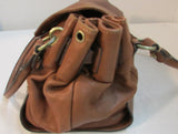 Cromia Made in Italy Brown Leather Shoulder Bag
