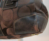 Coach Hampton Canvas and Leather Signature Carry All