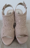 Lulu Townsend Natural Crochet Platform Wedge