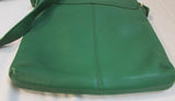 DKNY Green Pebble Leather Crossbody