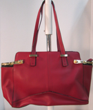 Antonio Melani Red Leather Shoulder Bag