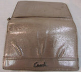 Coach Pleated Gold Leather Wallet