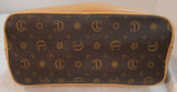 Carryland Brown Coated Canvas Tan Trim Shoulder Bag