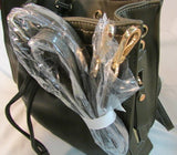 Moda Luxe Margo Olive Green Drawstring Leather Backpack