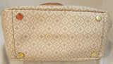 Fossil Beige and Cream Shopper Faux Leather Tote
