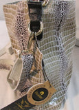 Realer Satchel Bag Snakeskin Leather