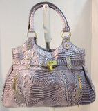 Vecceli Italy Faux Leather Lavender Purse
