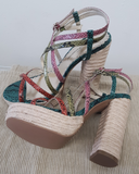 Lulu Townsend Yanka Bright Multi-Color Wedge