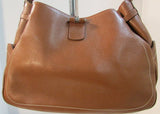 Lamarthe Paris Brown Pebble Leather Shoulder Bag