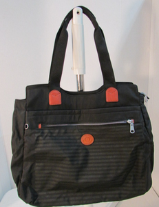 Beside-U Black Nylon Satchel Tote - NWT