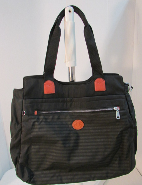 Beside-U Black Nylon Satchel Tote - NWT