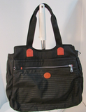 Beside-U Black Nylon Satchel Tote - NWT