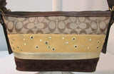 Coach Pierced Stripe East West Duff Purse