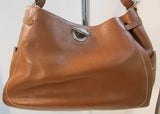 Lamarthe Paris Brown Pebble Leather Shoulder Bag