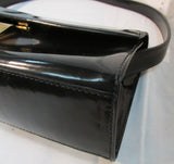 Furla Vintage Gloss Purse Black Leather Made in Italy