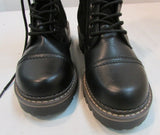 Madden Girl Black Leather Lace Up Boots