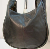 Tuscans Made in Italy Black Leather Shoulder Bag