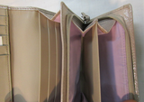 Coach Pleated Gold Leather Wallet