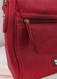 EllE Red Vinyl Crossbody Purse