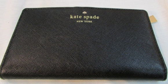 Kate Spade Cherry Lane Black Coated Leather Wallet