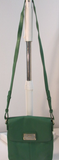DKNY Green Pebble Leather Crossbody