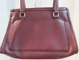 Ann Klein Burgundy Pebble Leather Shoulder Bag