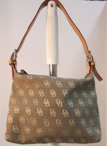 Dooney & Bourke Brown Canvas Signature Shoulder Bag