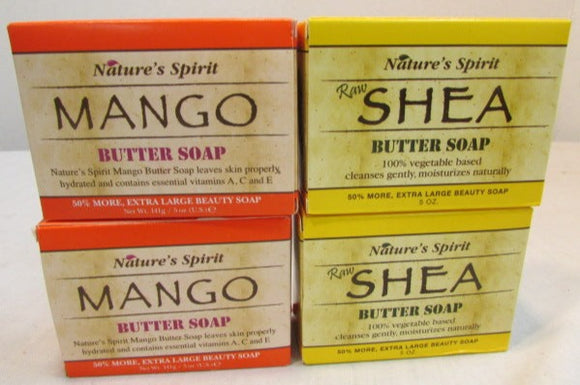 Natures Spirit Raw Shea & Mango Butter Bar Soap