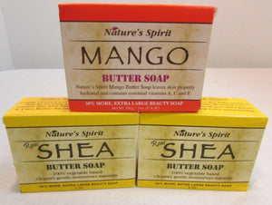 Natures Spirit Raw Shea & Mango Butter Bar Soap
