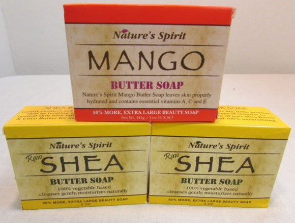 Natures Spirit Raw Shea & Mango Butter Bar Soap