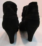 Dexflex Comfort Black Suede Faux Leather Ankle Bootie