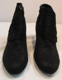 Dexflex Comfort Black Suede Faux Leather Ankle Bootie