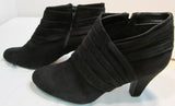 Dexflex Comfort Black Suede Faux Leather Ankle Bootie