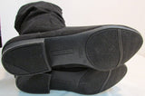 Lower East Side Black Suede Faux Leather Tall Boot
