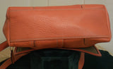 Coach Coral Red Pebble Leather Crossbody Handbag