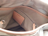 Coach Tan Signature Leather Flap Duffel Bag